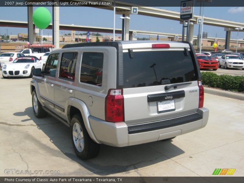 Light Graystone Pearl / Khaki 2007 Jeep Commander Sport