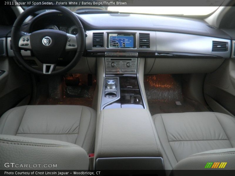 Polaris White / Barley Beige/Truffle Brown 2011 Jaguar XF Sport Sedan