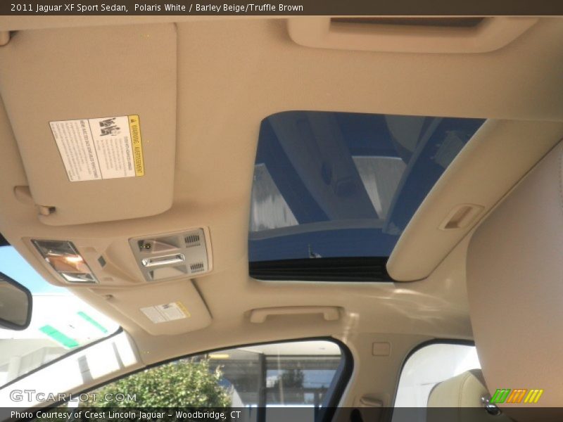 Polaris White / Barley Beige/Truffle Brown 2011 Jaguar XF Sport Sedan