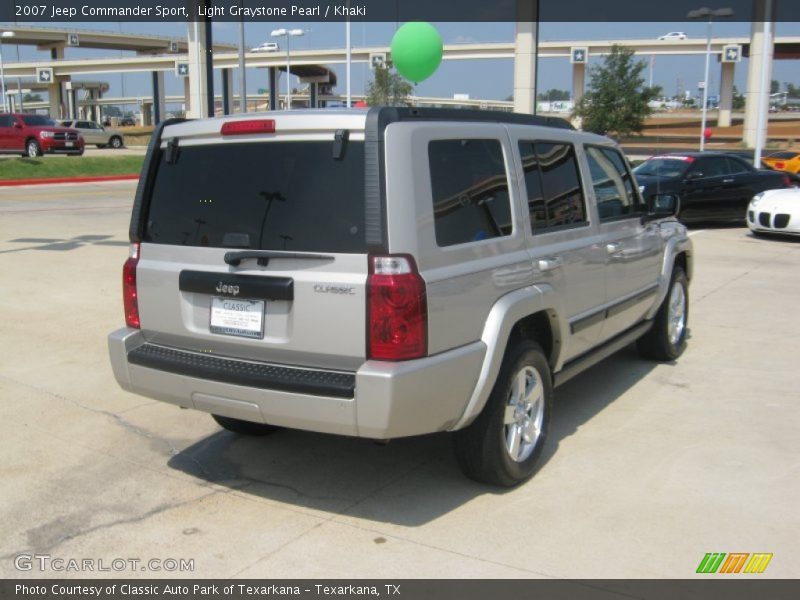 Light Graystone Pearl / Khaki 2007 Jeep Commander Sport