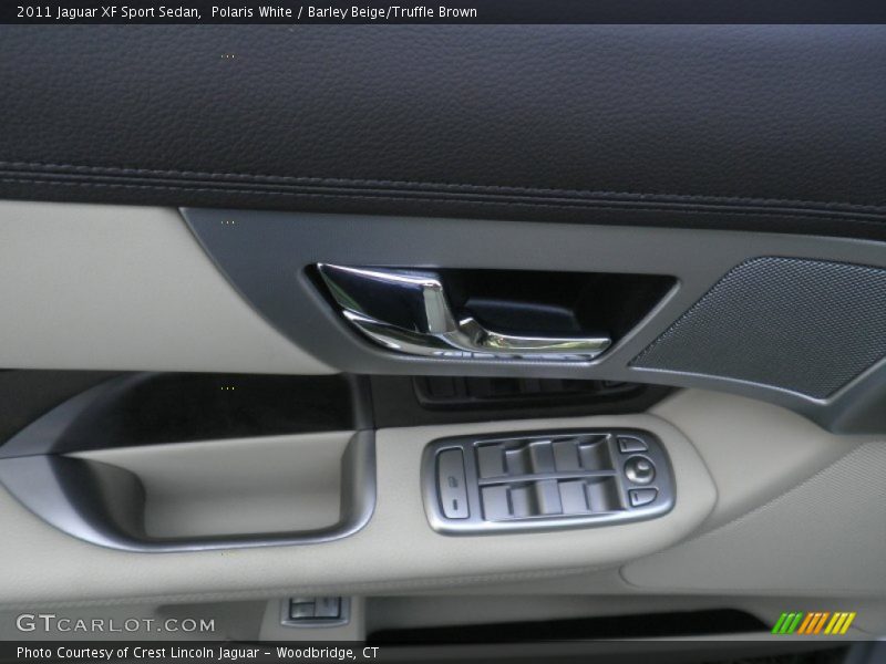 Polaris White / Barley Beige/Truffle Brown 2011 Jaguar XF Sport Sedan