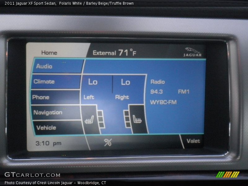 Polaris White / Barley Beige/Truffle Brown 2011 Jaguar XF Sport Sedan