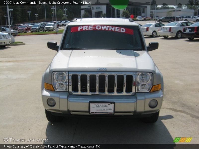 Light Graystone Pearl / Khaki 2007 Jeep Commander Sport