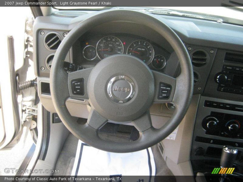 Light Graystone Pearl / Khaki 2007 Jeep Commander Sport