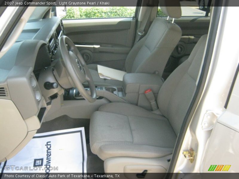 Light Graystone Pearl / Khaki 2007 Jeep Commander Sport