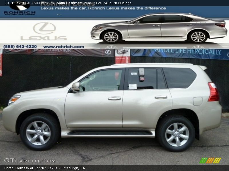 Satin Cashmere Pearl / Ecru/Auburn Bubinga 2011 Lexus GX 460 Premium