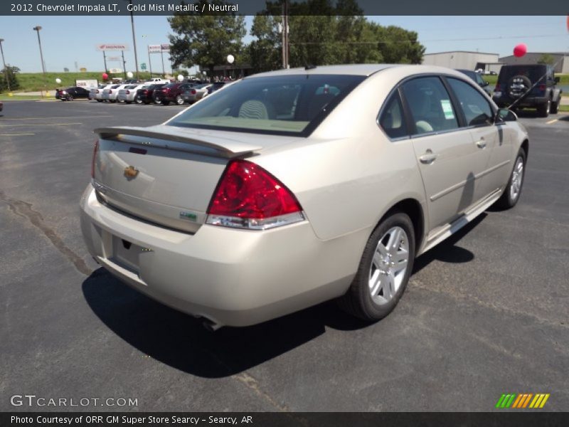 Gold Mist Metallic / Neutral 2012 Chevrolet Impala LT
