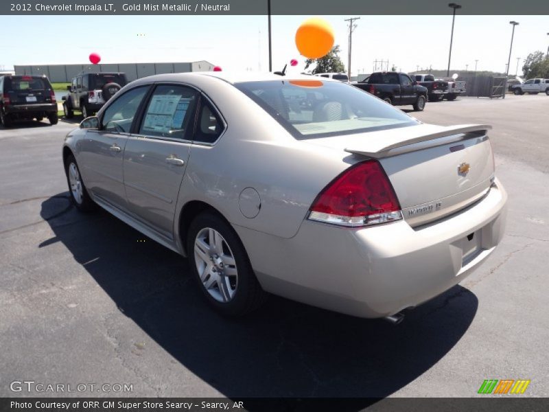 Gold Mist Metallic / Neutral 2012 Chevrolet Impala LT