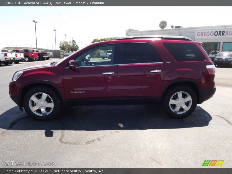 Red Jewel Tintcoat / Titanium 2007 GMC Acadia SLT AWD