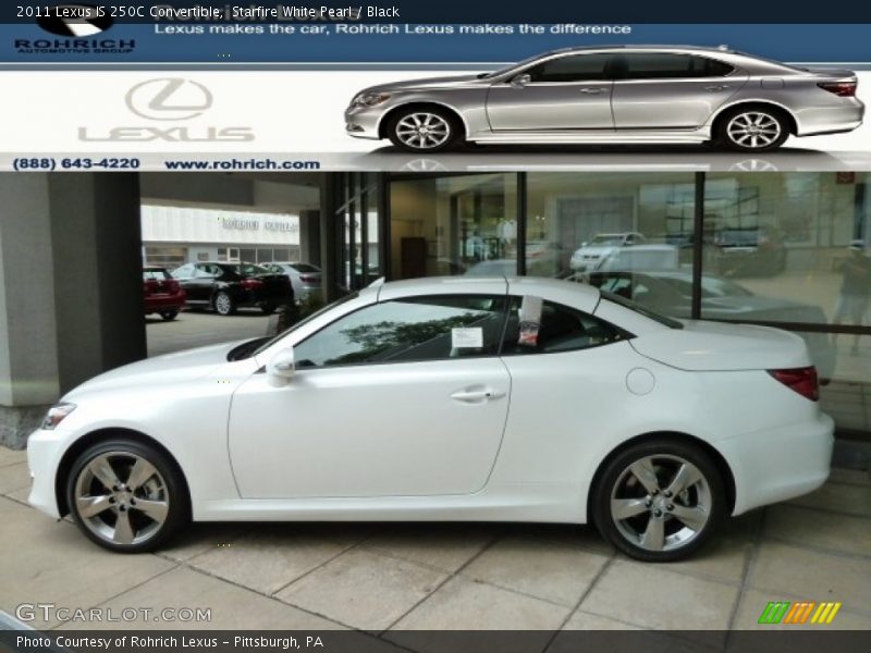 Starfire White Pearl / Black 2011 Lexus IS 250C Convertible