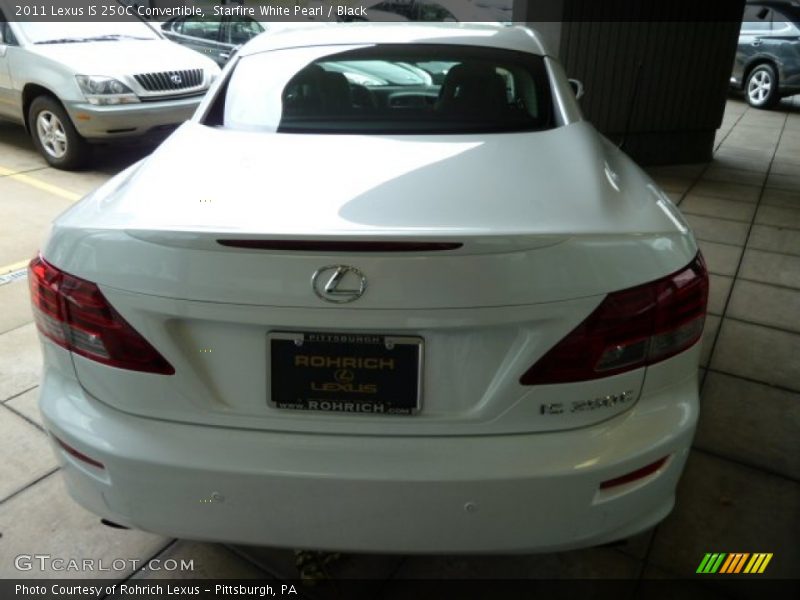 Starfire White Pearl / Black 2011 Lexus IS 250C Convertible