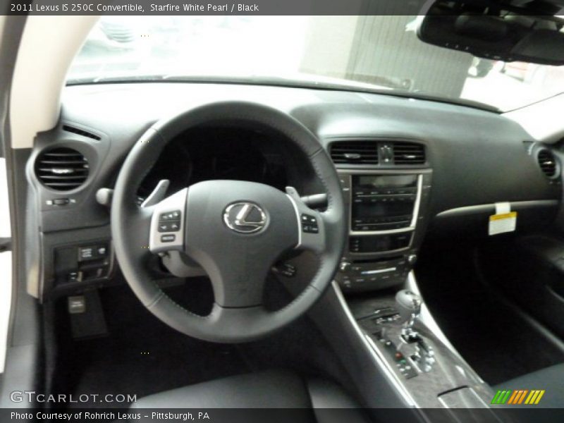 Starfire White Pearl / Black 2011 Lexus IS 250C Convertible