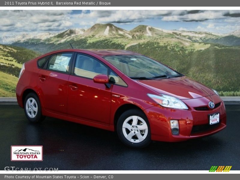 Barcelona Red Metallic / Bisque 2011 Toyota Prius Hybrid II