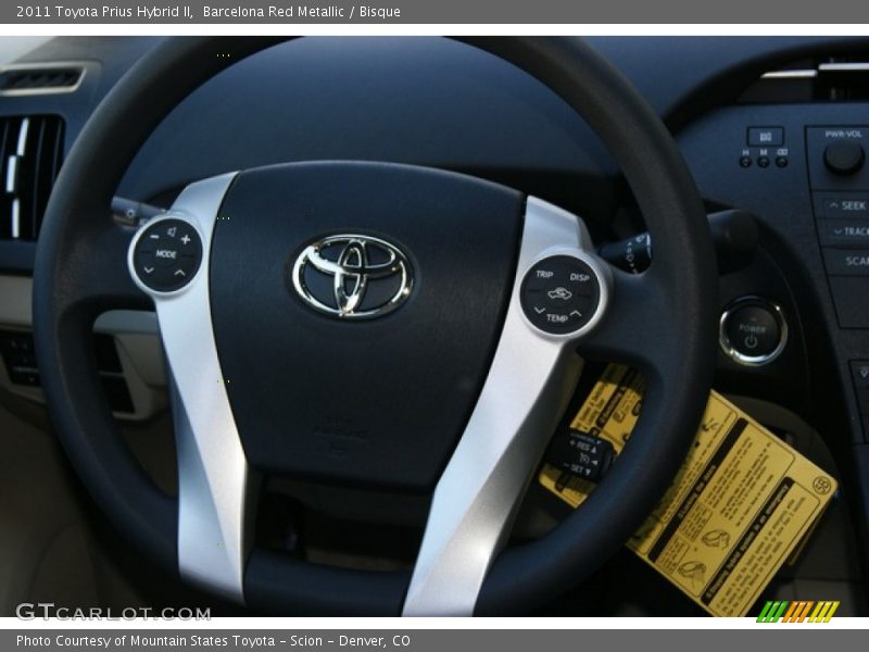 Barcelona Red Metallic / Bisque 2011 Toyota Prius Hybrid II