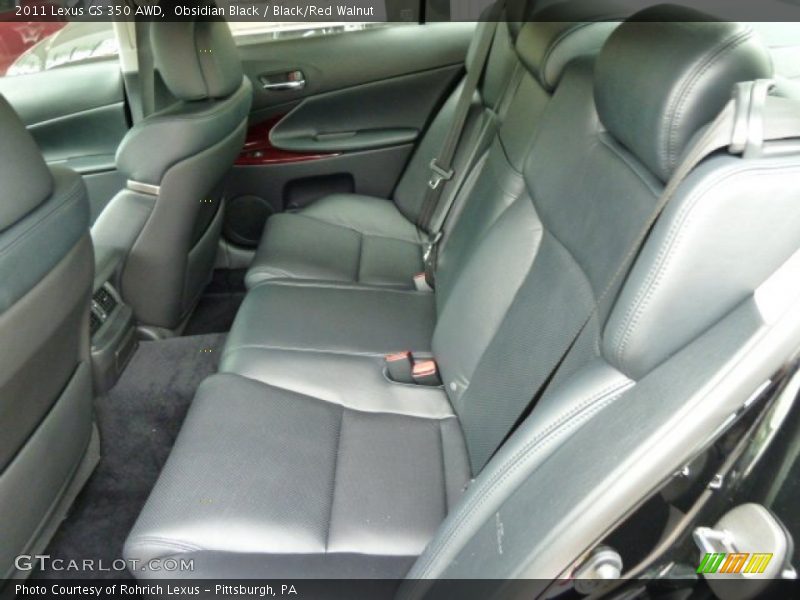 Obsidian Black / Black/Red Walnut 2011 Lexus GS 350 AWD