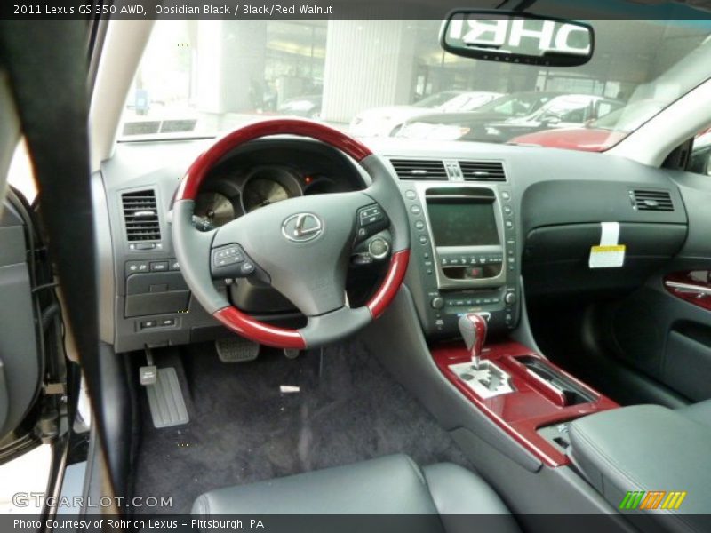  2011 GS 350 AWD Black/Red Walnut Interior