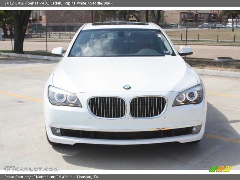 Alpine White / Saddle/Black 2012 BMW 7 Series 740Li Sedan