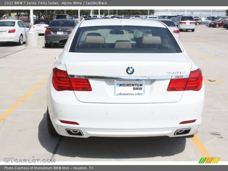 Alpine White / Saddle/Black 2012 BMW 7 Series 740Li Sedan