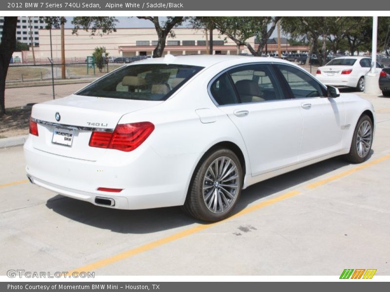 Alpine White / Saddle/Black 2012 BMW 7 Series 740Li Sedan