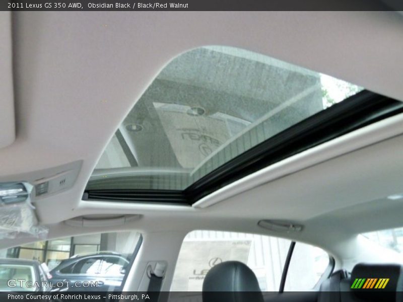 Obsidian Black / Black/Red Walnut 2011 Lexus GS 350 AWD