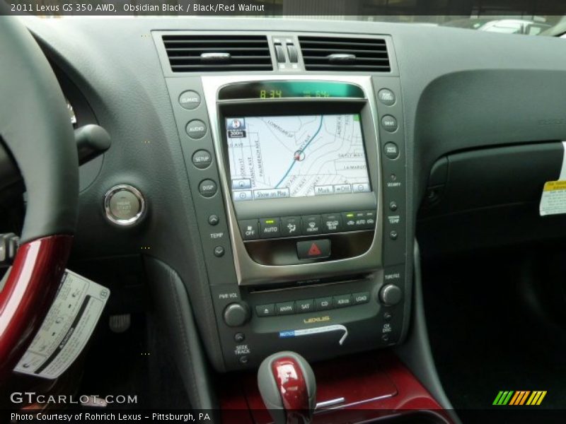 Obsidian Black / Black/Red Walnut 2011 Lexus GS 350 AWD