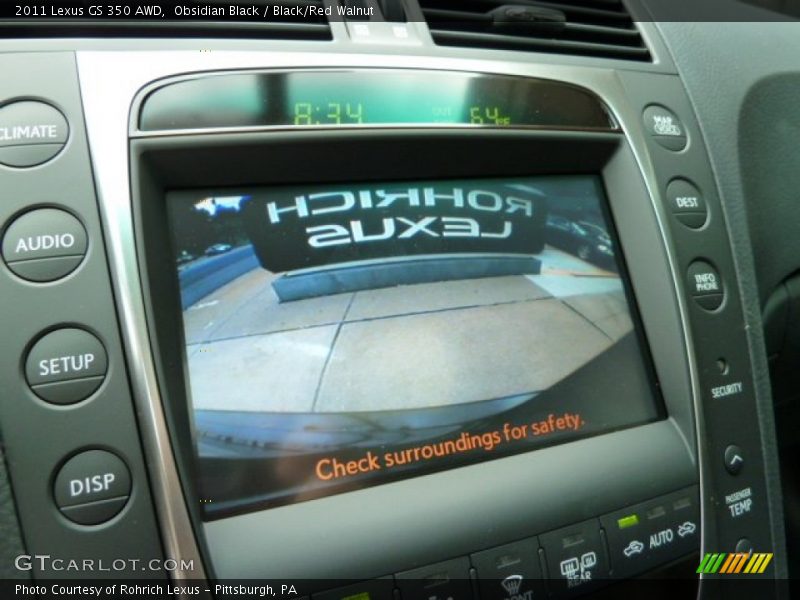 Obsidian Black / Black/Red Walnut 2011 Lexus GS 350 AWD