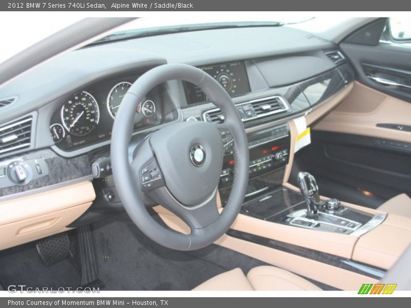 Alpine White / Saddle/Black 2012 BMW 7 Series 740Li Sedan