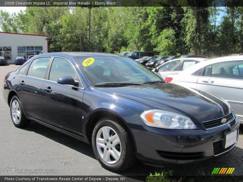 Imperial Blue Metallic / Ebony Black 2008 Chevrolet Impala LS