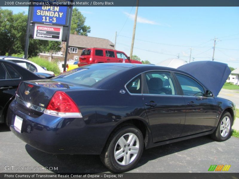 Imperial Blue Metallic / Ebony Black 2008 Chevrolet Impala LS
