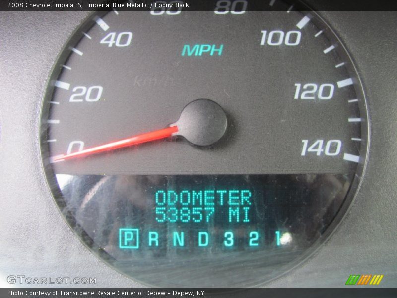 Imperial Blue Metallic / Ebony Black 2008 Chevrolet Impala LS