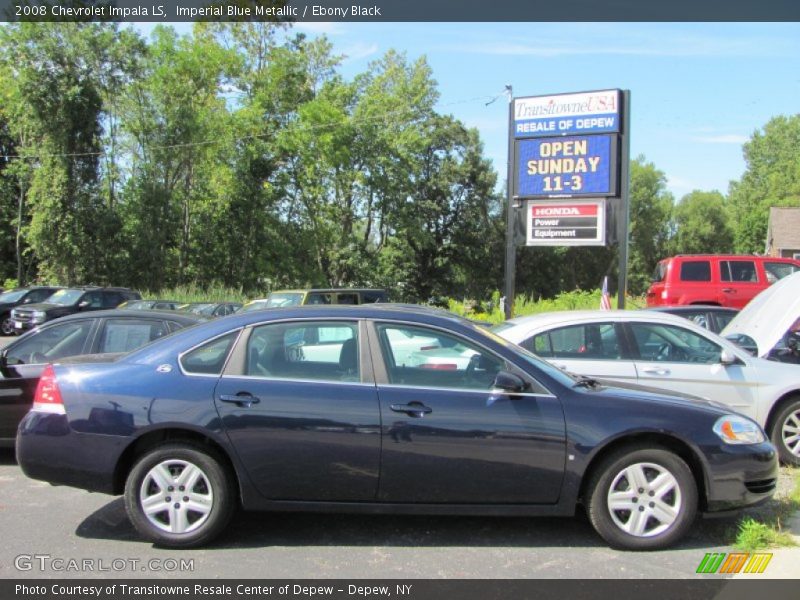 Imperial Blue Metallic / Ebony Black 2008 Chevrolet Impala LS