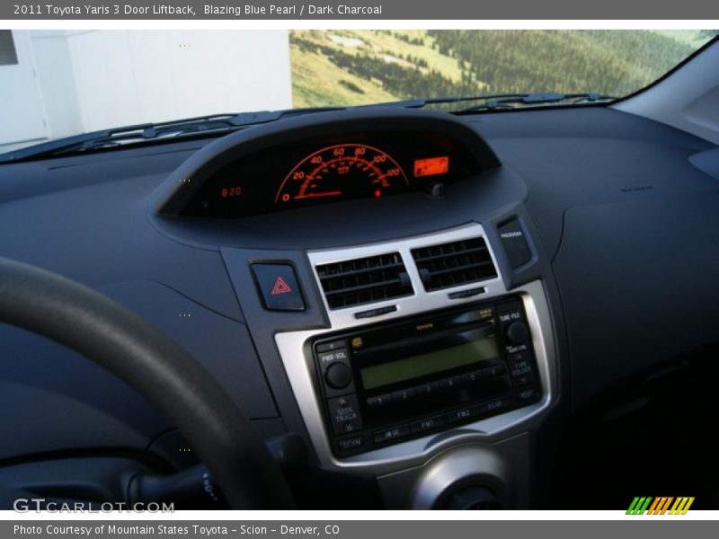 Blazing Blue Pearl / Dark Charcoal 2011 Toyota Yaris 3 Door Liftback
