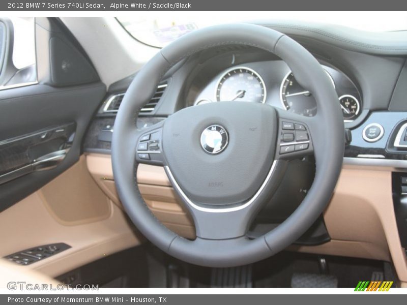 Alpine White / Saddle/Black 2012 BMW 7 Series 740Li Sedan