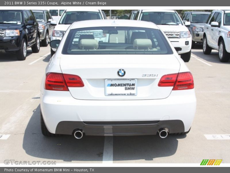 Alpine White / Cream Beige 2011 BMW 3 Series 335i Coupe