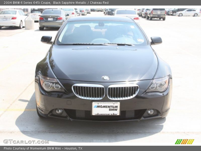 Black Sapphire Metallic / Chateau Red 2004 BMW 6 Series 645i Coupe
