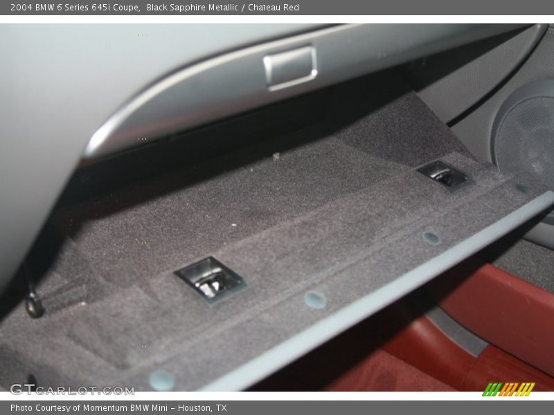 Black Sapphire Metallic / Chateau Red 2004 BMW 6 Series 645i Coupe