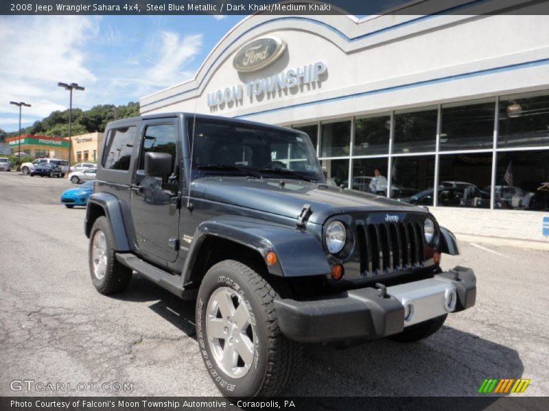 Steel Blue Metallic / Dark Khaki/Medium Khaki 2008 Jeep Wrangler Sahara 4x4