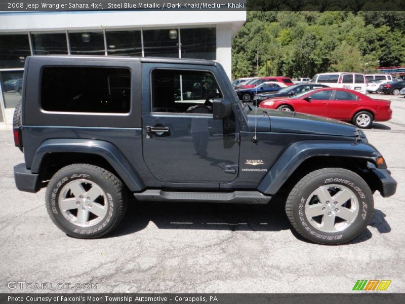 Steel Blue Metallic / Dark Khaki/Medium Khaki 2008 Jeep Wrangler Sahara 4x4