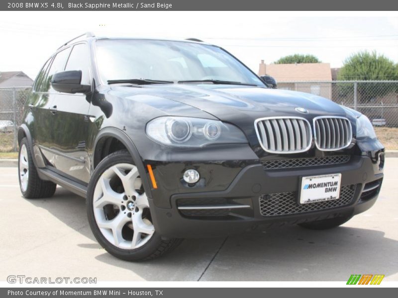 Black Sapphire Metallic / Sand Beige 2008 BMW X5 4.8i