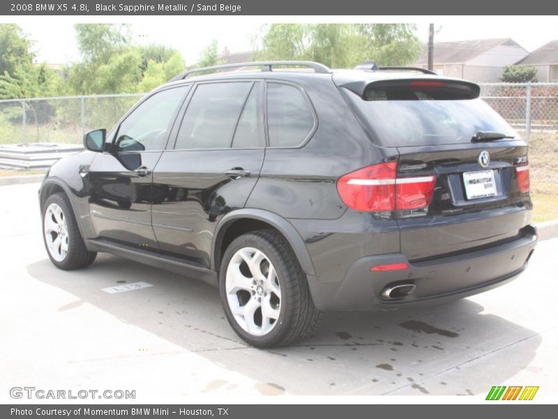 Black Sapphire Metallic / Sand Beige 2008 BMW X5 4.8i