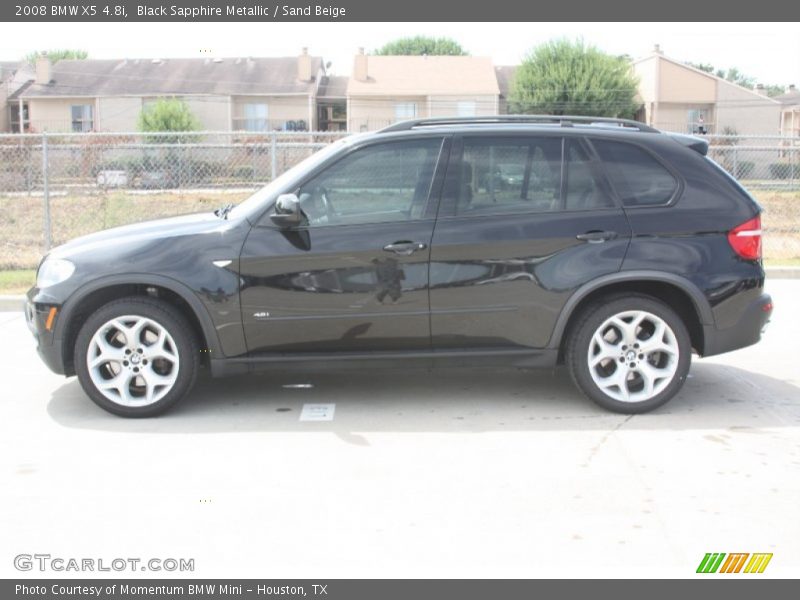 Black Sapphire Metallic / Sand Beige 2008 BMW X5 4.8i