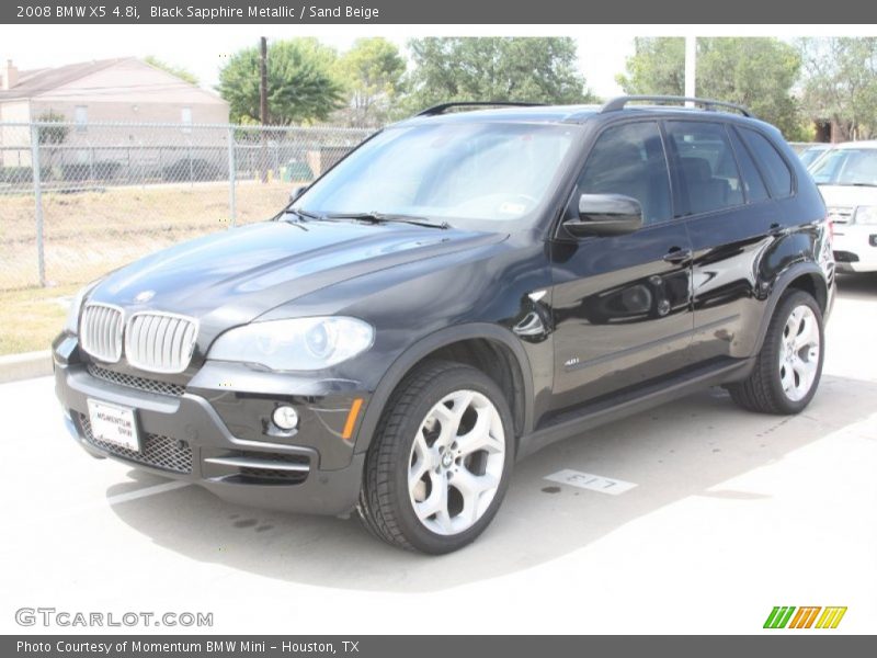 Black Sapphire Metallic / Sand Beige 2008 BMW X5 4.8i