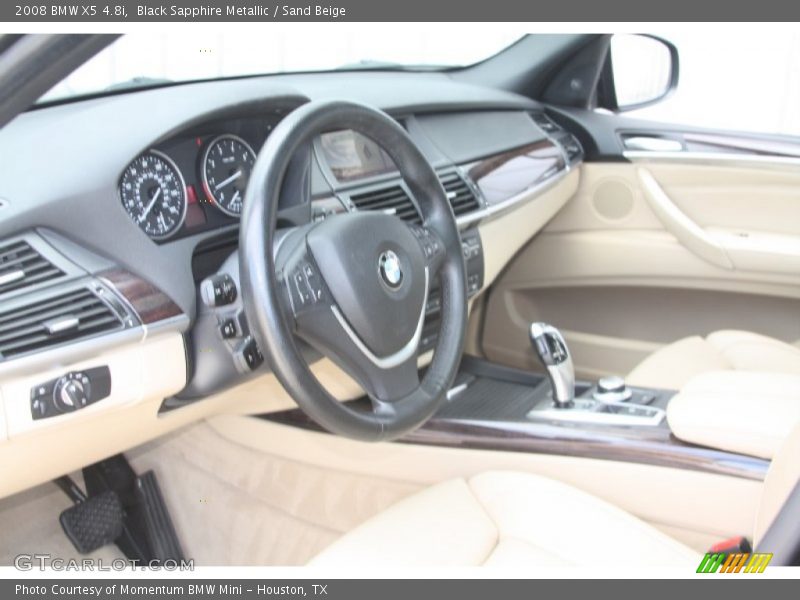 Black Sapphire Metallic / Sand Beige 2008 BMW X5 4.8i