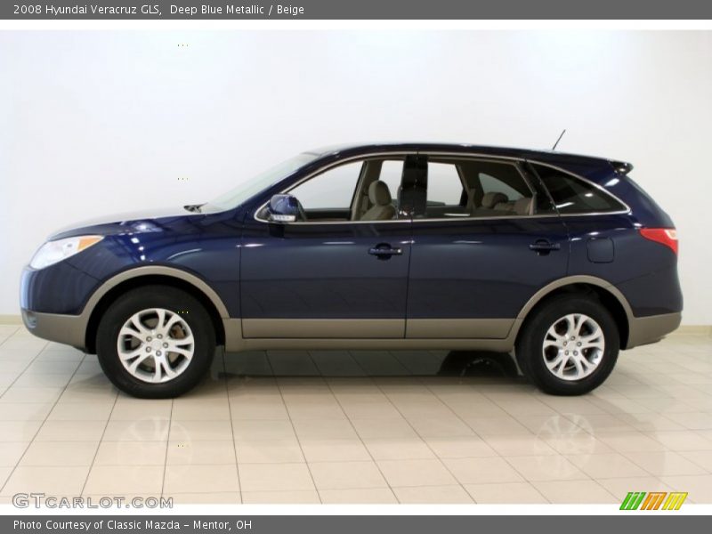 Deep Blue Metallic / Beige 2008 Hyundai Veracruz GLS