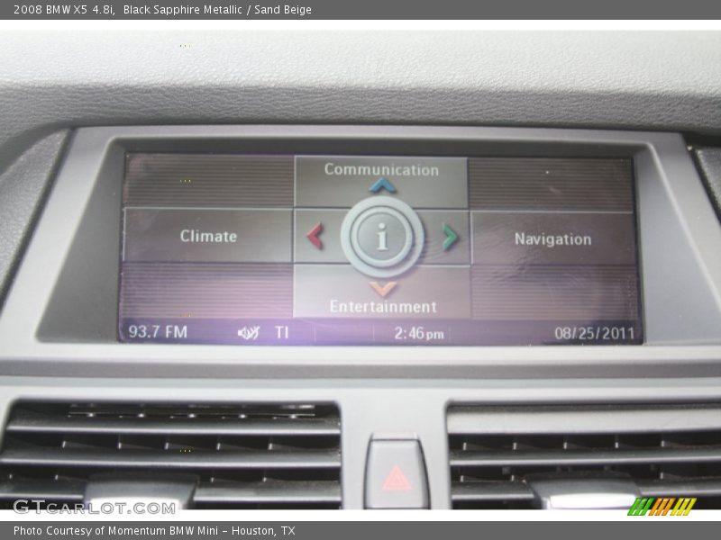 Black Sapphire Metallic / Sand Beige 2008 BMW X5 4.8i