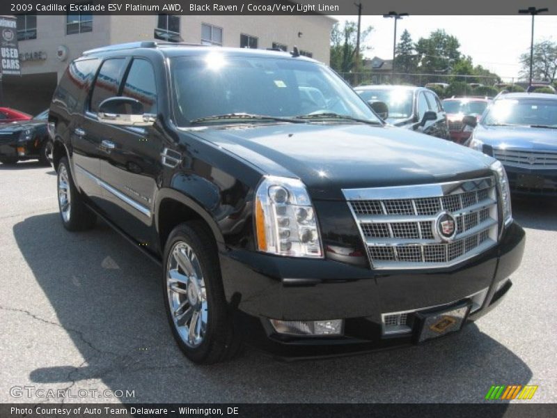 Black Raven / Cocoa/Very Light Linen 2009 Cadillac Escalade ESV Platinum AWD
