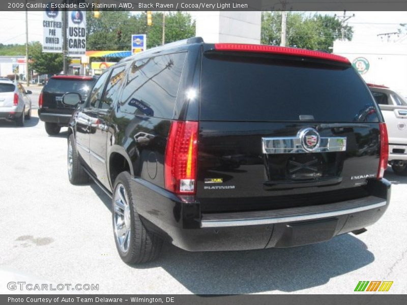 Black Raven / Cocoa/Very Light Linen 2009 Cadillac Escalade ESV Platinum AWD