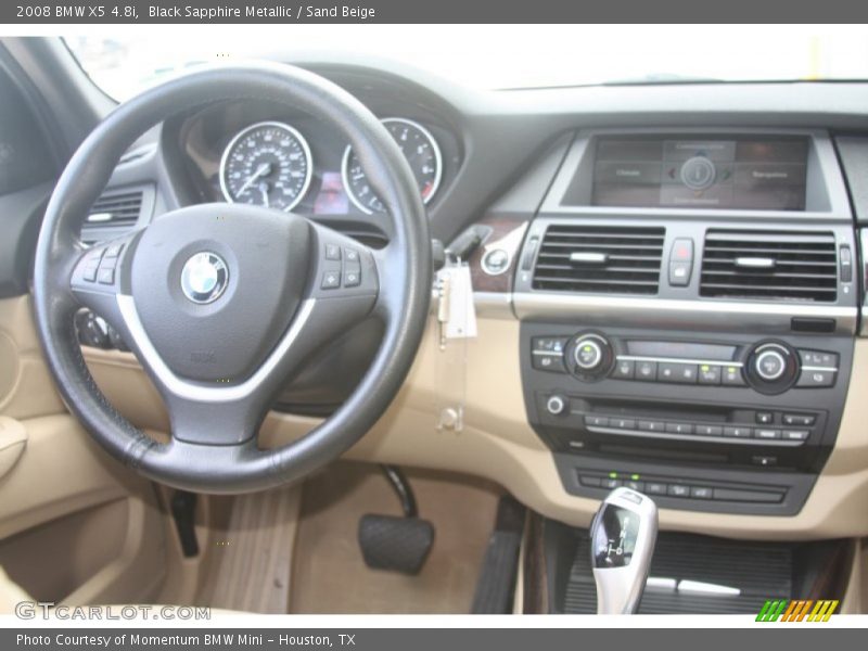Black Sapphire Metallic / Sand Beige 2008 BMW X5 4.8i