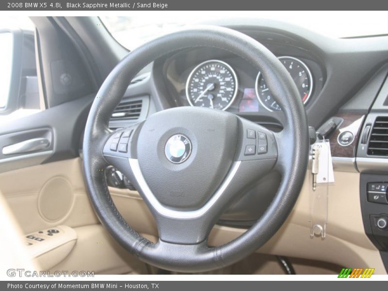 Black Sapphire Metallic / Sand Beige 2008 BMW X5 4.8i