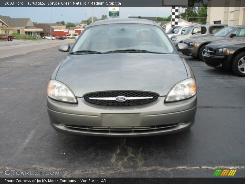 Spruce Green Metallic / Medium Graphite 2003 Ford Taurus SES